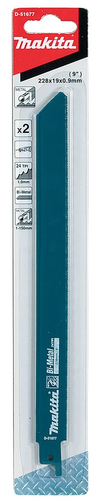 Hoja de Sierra de Sable, 225 X 0,9 Mm Makita D-51677 225X0 Mate corte - Imagen 2