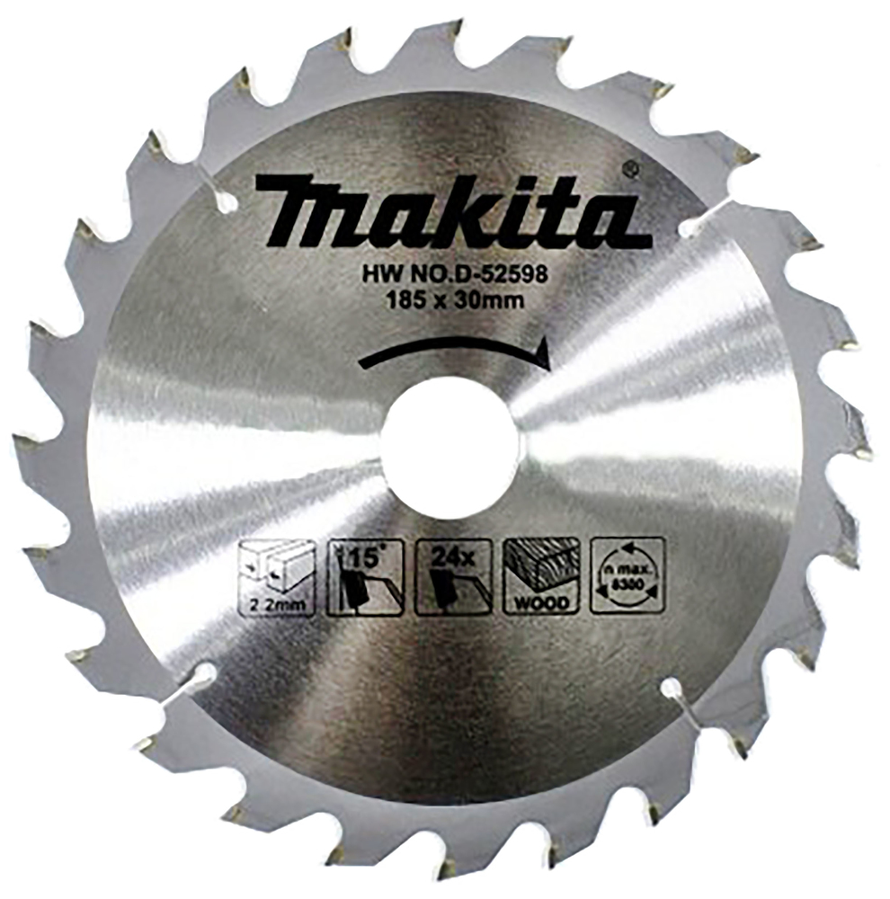Disco Sierra Circular , Standard T C T 185 X 30 Mm, 24 D Makita D-52598 185X30 Mm corte