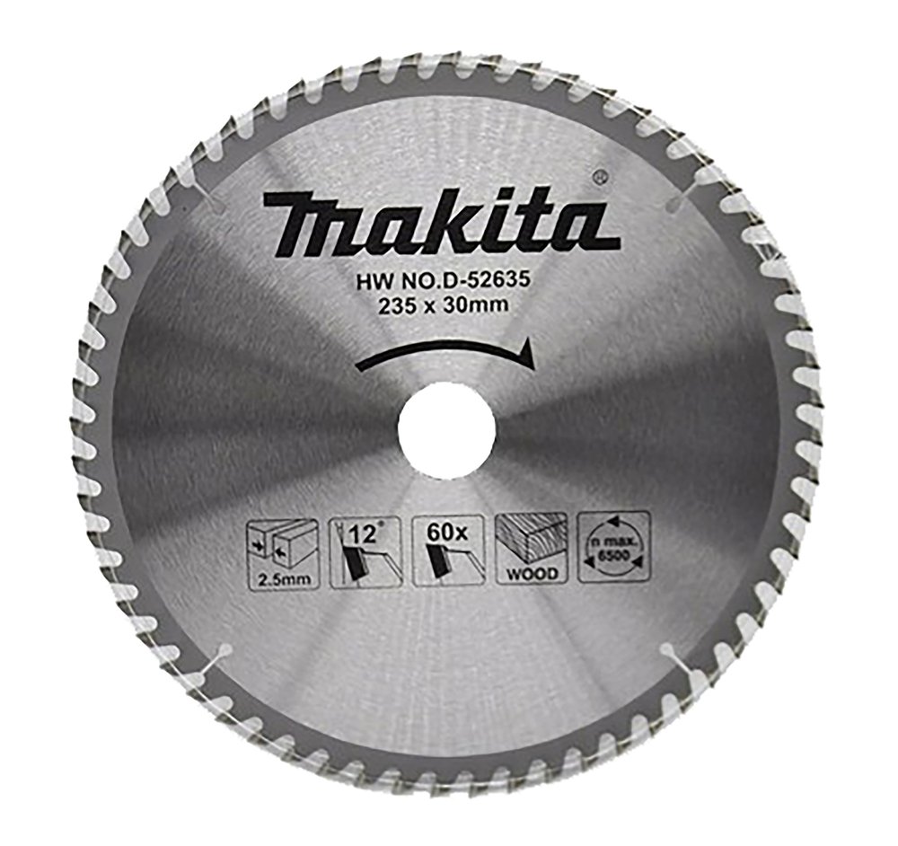 Disco Sierra Circular , Standard T C T 235 X 30 Mm, 60 D Makita D-52635 235X30 Mm corte