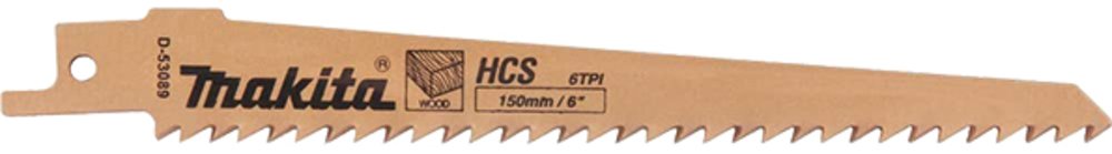 Hoja de Sierra de Sable , 150 Mm, 6 Tpi, 2 Pcs Makita D-53089 150 MM 150X1 Mate corte