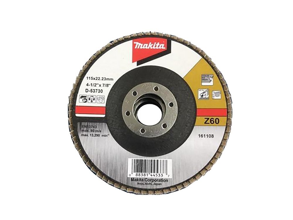 Disco de Láminas 115 Mm, Z60 Makita D-53730 115X22 Inox trabajo metal acero inoxidable