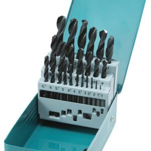 Estuche de Brocas para Metal 1 - 13 Mm, Hss-r, 25 Piezas Makita D-54097 Negro perforación fijación