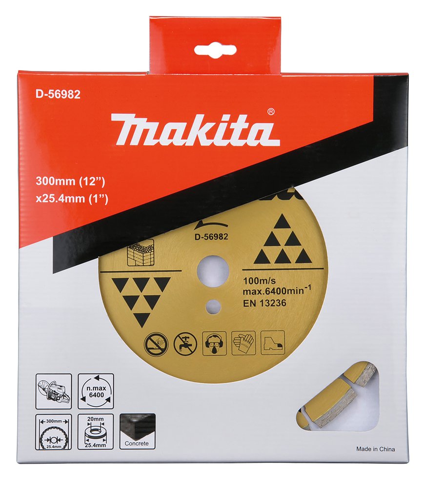 Disco de Diamante 300 X 25,4 X 7,5 Mm Makita D-56982 300X25 - Imagen 2