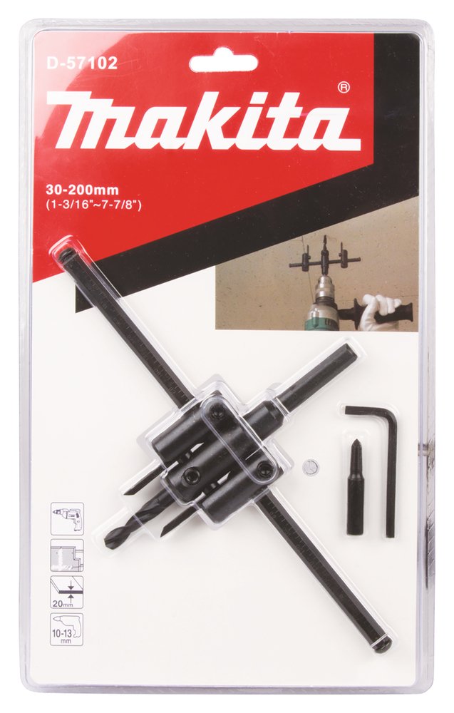 Cortador Circular Pladur 30 - 200 Mm Makita D-57102 perforación fijación - Imagen 2