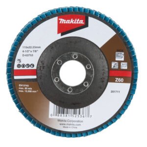 Disco de Láminas 115 X 22,23 Mm, Z60 Makita D-63753 115X22 Inox trabajo metal acero inoxidable · aluminio