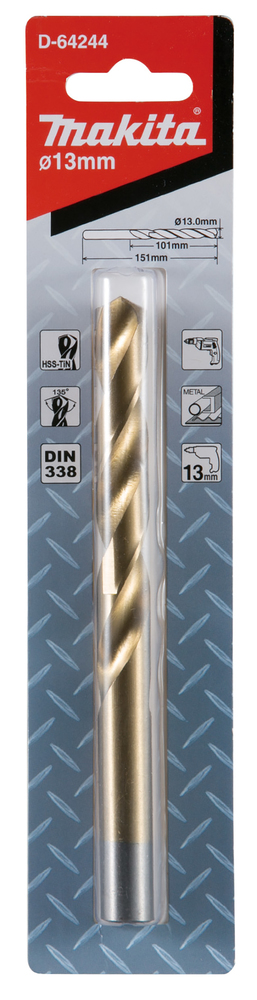 Broca para Metal Hss-tin 13X151 Mm Makita D-64244 perforación fijación - Imagen 2