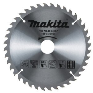 Disco Sierra Circular , Standard T C T 190 X 30 Mm, 40 D Makita D-64967 190X30 Mm corte
