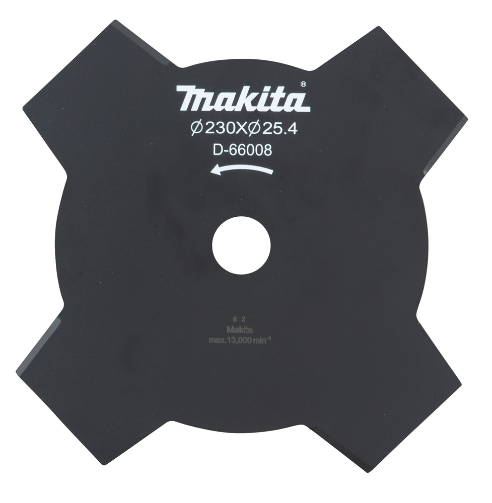 Disco Circular 4 Dientes, 230 X 25,4 Mm, Césped Makita D-66008 gasolina jardín