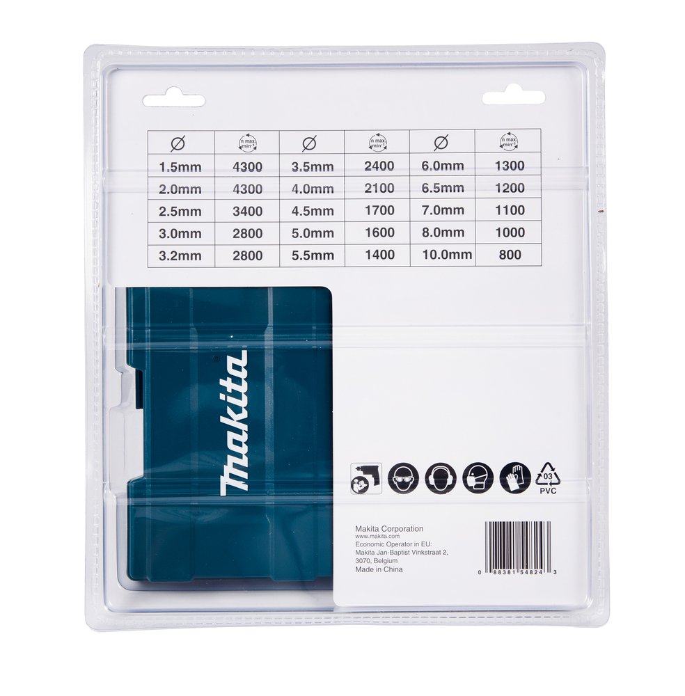 Set de Brocas de Metal , Hss-tin, 19 Piezas Makita D-67527 10 Mm perforación fijación - Imagen 3