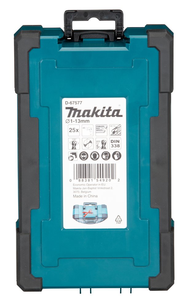Estuche de Brocas Hss-co, 25 Piezas Makita D-67577 13 Mm 5 Mm Inox perforación fijación acero inoxidable - Imagen 3