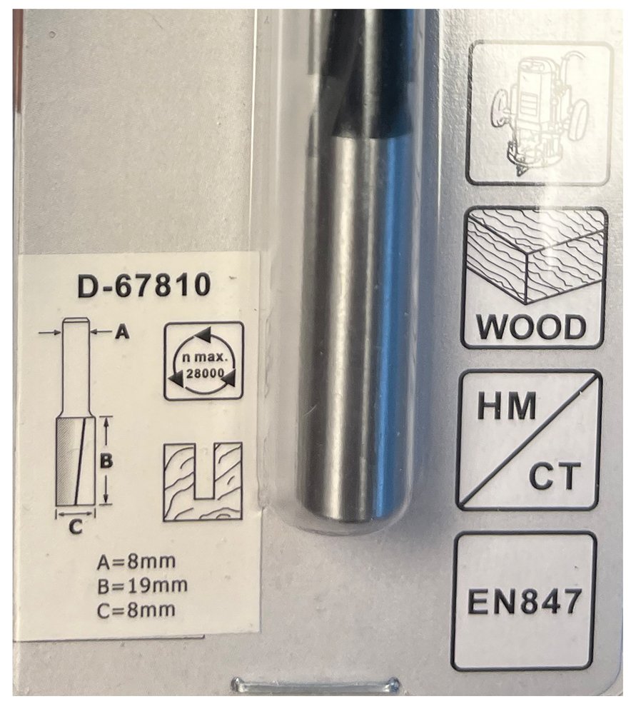 Broca Recta, T C T , 8 X 51 Mm Makita D-67810 8X51 Mm fresadora - Imagen 3