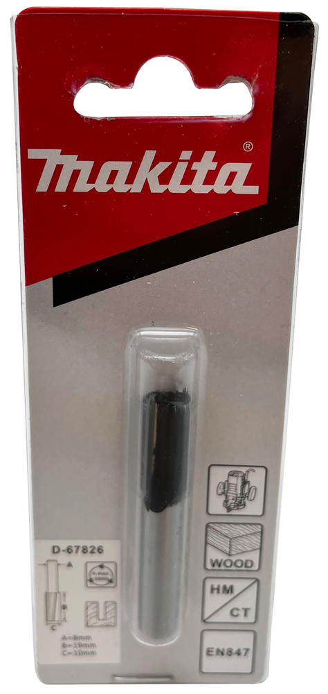 Fresa Recta 2 Filos, 10 Mm Makita D-67826 fresadora - Imagen 2