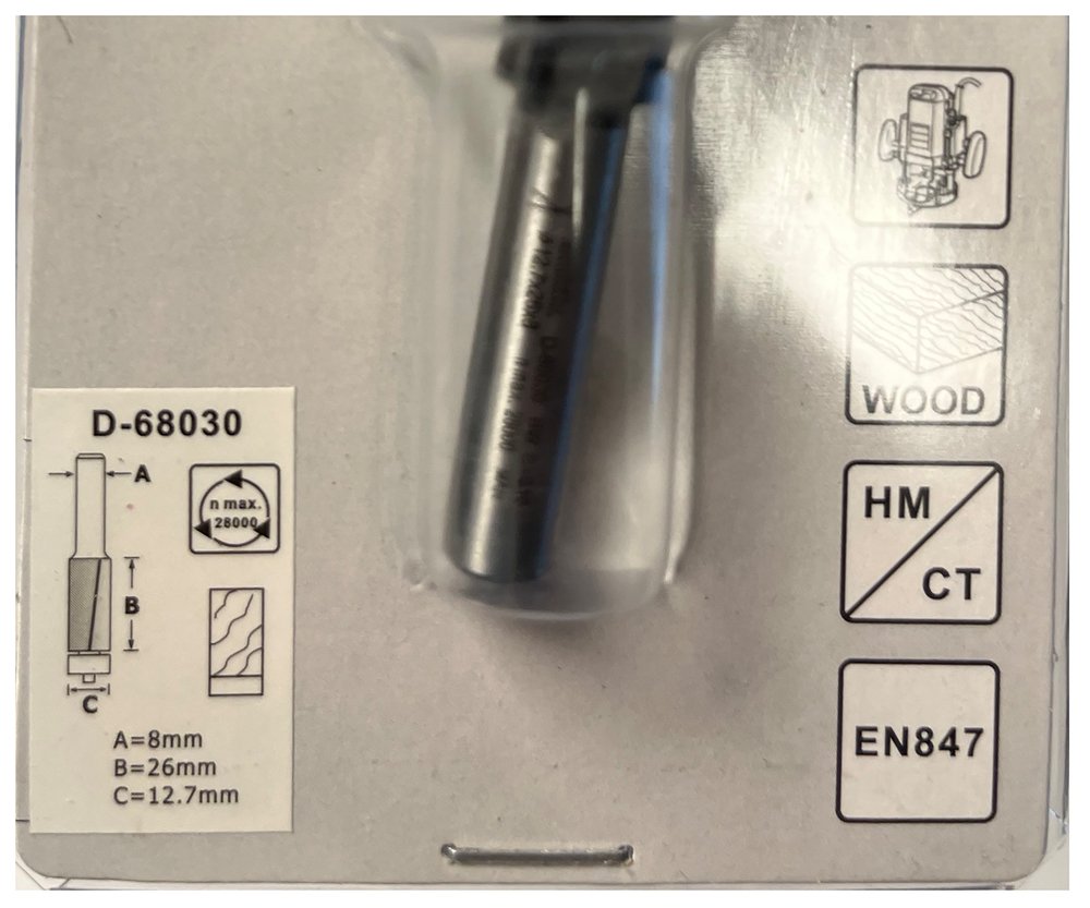 Broca de Corte al Ras Makita D-68030 8X12 7X68 fresadora - Imagen 3