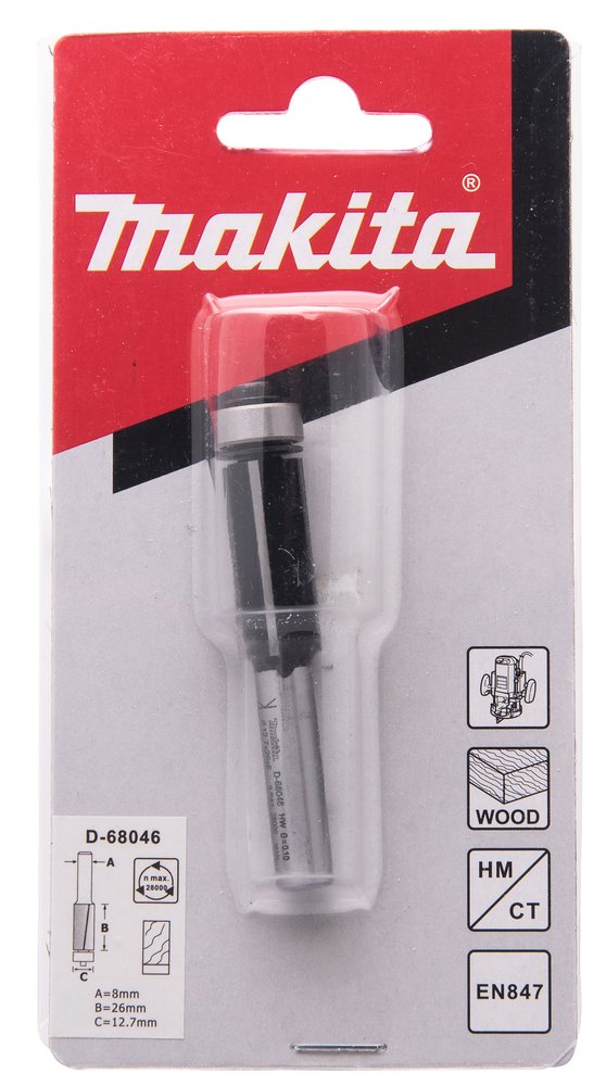 Broca de Corte al Ras, T C T , 12,7 X 68,5 Mm Makita D-68046 7X68 fresadora - Imagen 4