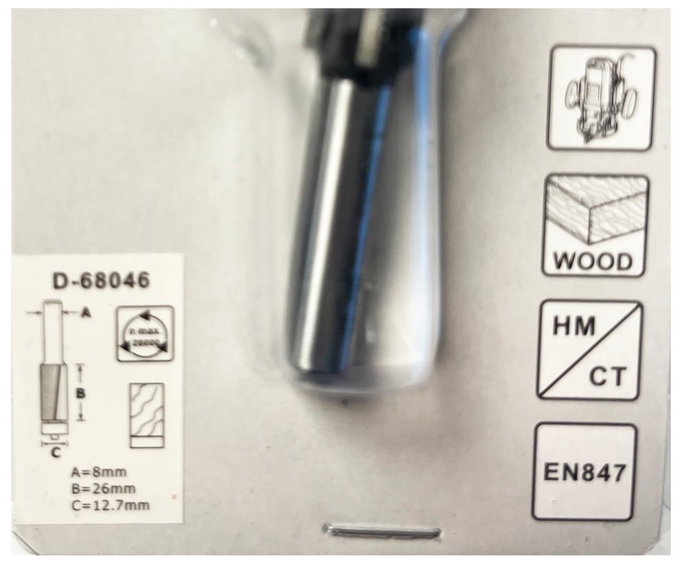 Broca de Corte al Ras, T C T , 12,7 X 68,5 Mm Makita D-68046 7X68 fresadora - Imagen 3