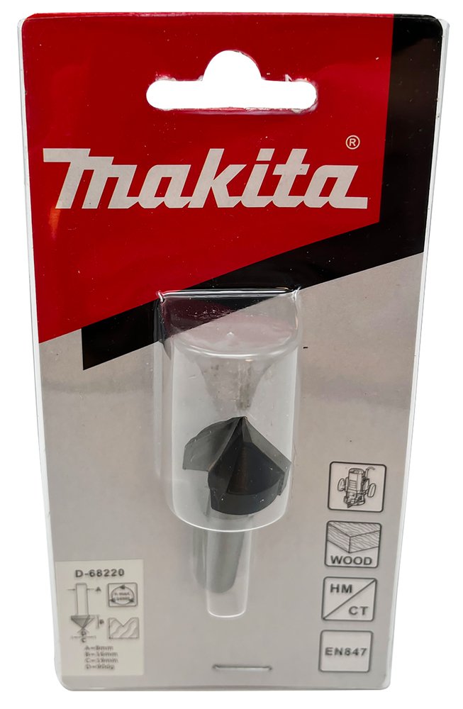 Broca de Ranura en V, 2 Filos, 90º 19 Mm Makita D-68220 19 MM fresadora - Imagen 2