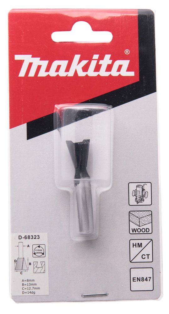 Broca de Cola de Milano de 2 Filos, 12,7 Mm Makita D-68323 fresadora - Imagen 4