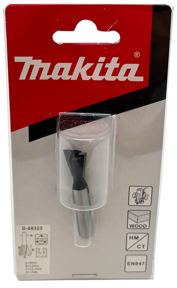 Broca de Cola de Milano de 2 Filos, 12,7 Mm Makita D-68323 fresadora - Imagen 2