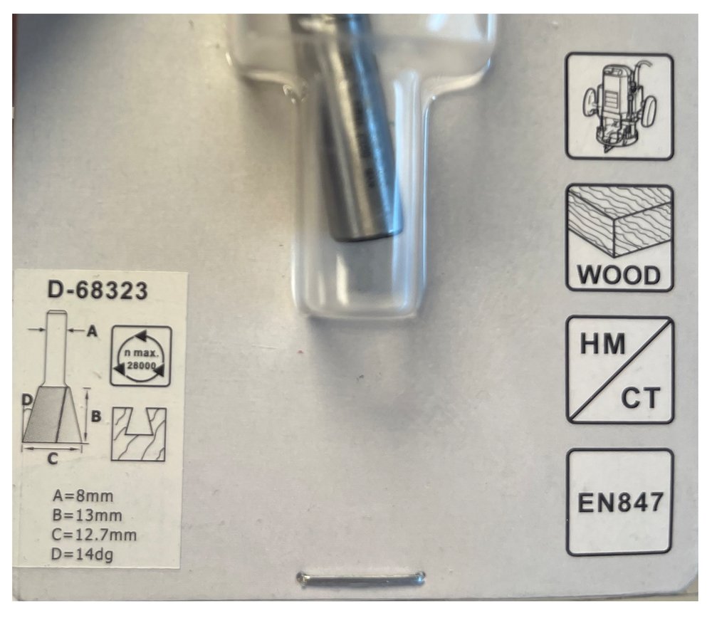 Broca de Cola de Milano de 2 Filos, 12,7 Mm Makita D-68323 fresadora - Imagen 3