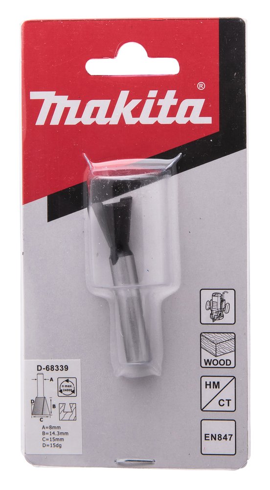 Broca de Cola de Milano, T C T , 15 X 52 Mm Makita D-68339 15X52 Mm fresadora - Imagen 4