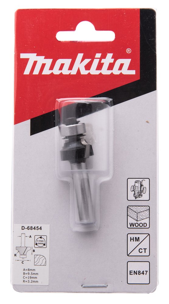 Fresa Redondeadoras con Rodamineto, 19 X 53,4 X 8 Mm Makita D-68454 19X53 fresadora - Imagen 4