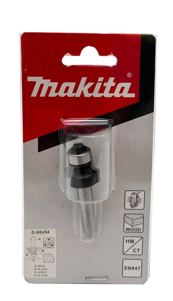 Fresa Redondeadoras con Rodamineto, 19 X 53,4 X 8 Mm Makita D-68454 19X53 fresadora - Imagen 2