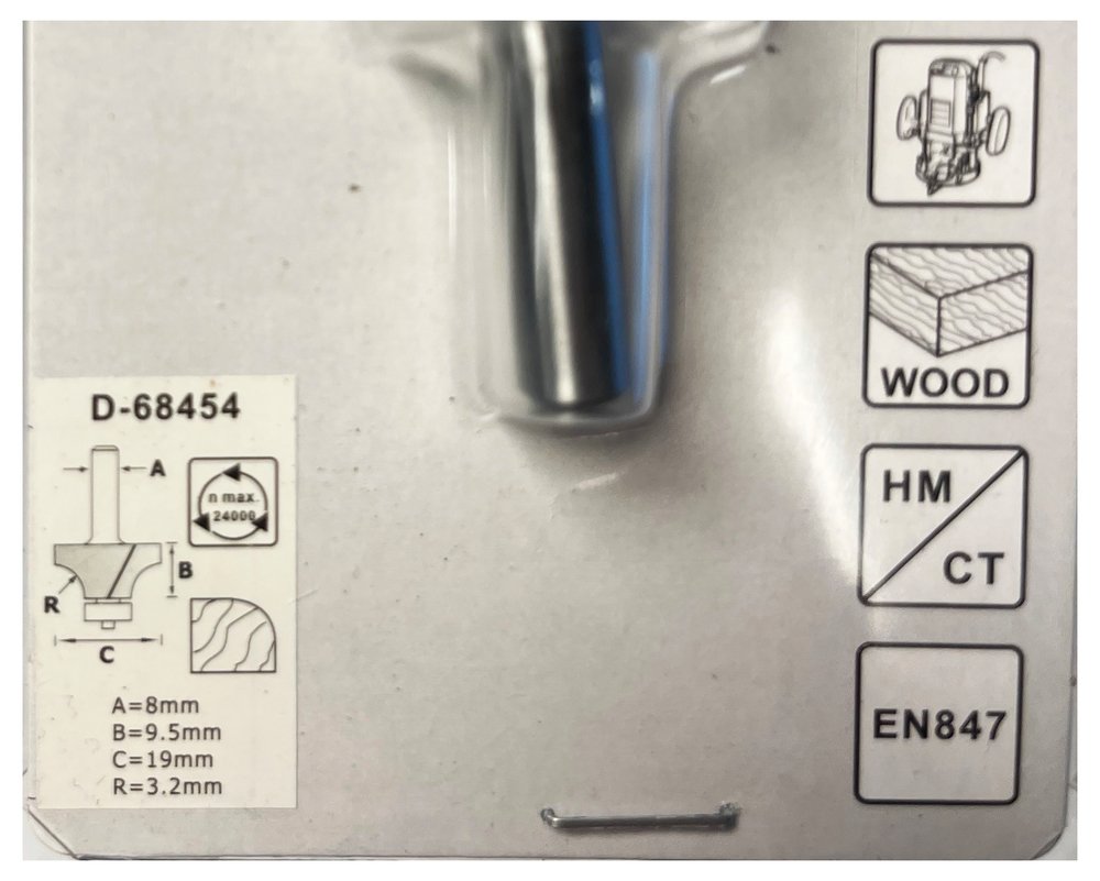 Fresa Redondeadoras con Rodamineto, 19 X 53,4 X 8 Mm Makita D-68454 19X53 fresadora - Imagen 3