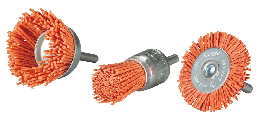 Set de Gratas de Nylon, 80G, 3 Piezas Makita D-70742 50 Mm trabajo metal - Imagen 2