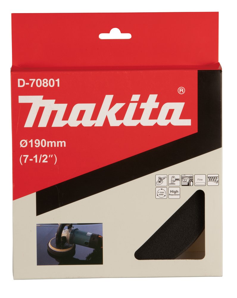 Plato de Esponja 190 Mm Makita D-70801 abrasivo pulido - Imagen 3