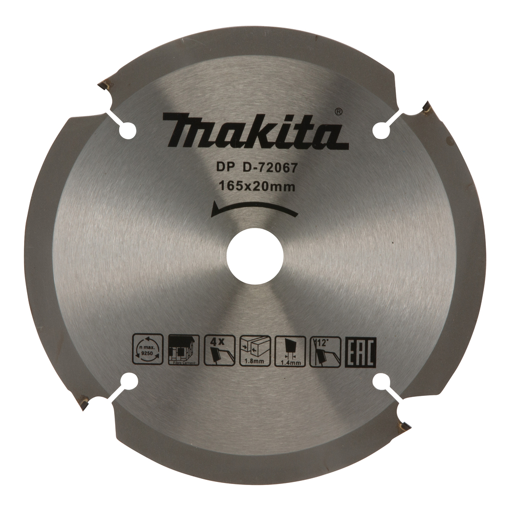 Disco Sierra Circular P C D 165 X 20 Mm, 4T Makita D-72067 165X20 Mm corte