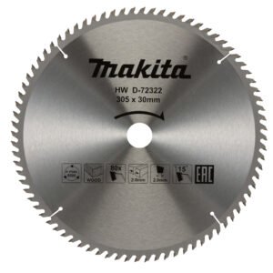Disco Sierra Circular , Standard T C T, 305 X 30 Mm, 80 D Makita D-72322 305X30 Mm corte