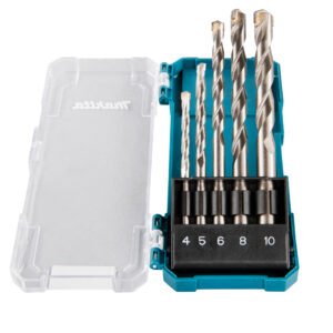 Estuche de Brocas T C T, 5 Piezas Makita D-72877 4 Mm 5 Mm perforación fijación