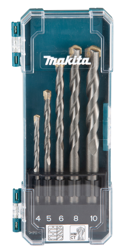 Estuche de Brocas T C T, 5 Piezas Makita D-72877 4 Mm 5 Mm perforación fijación - Imagen 2