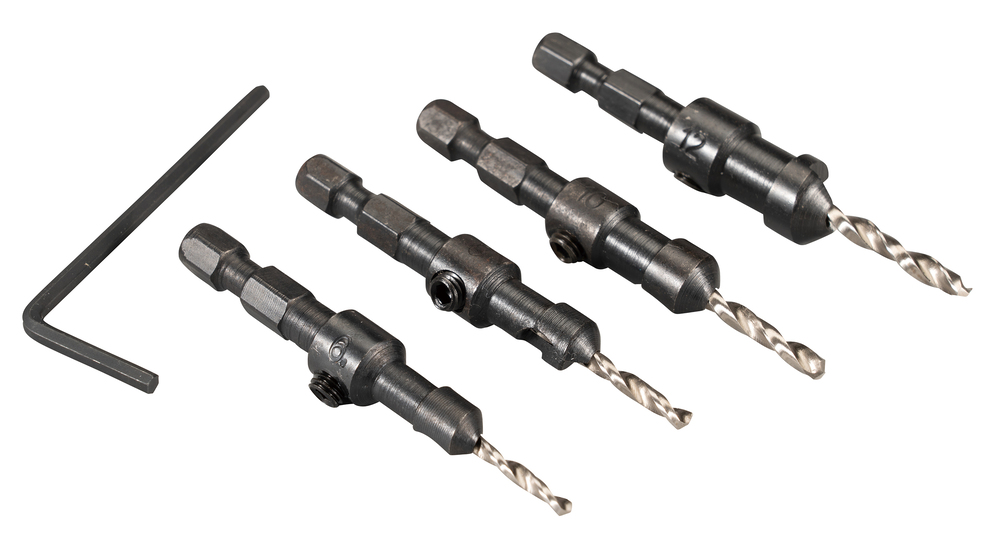 Estuche de Brocas Avellanadoras 4 Piezas Makita D-73455 6 Mm 70 Mm perforación fijación