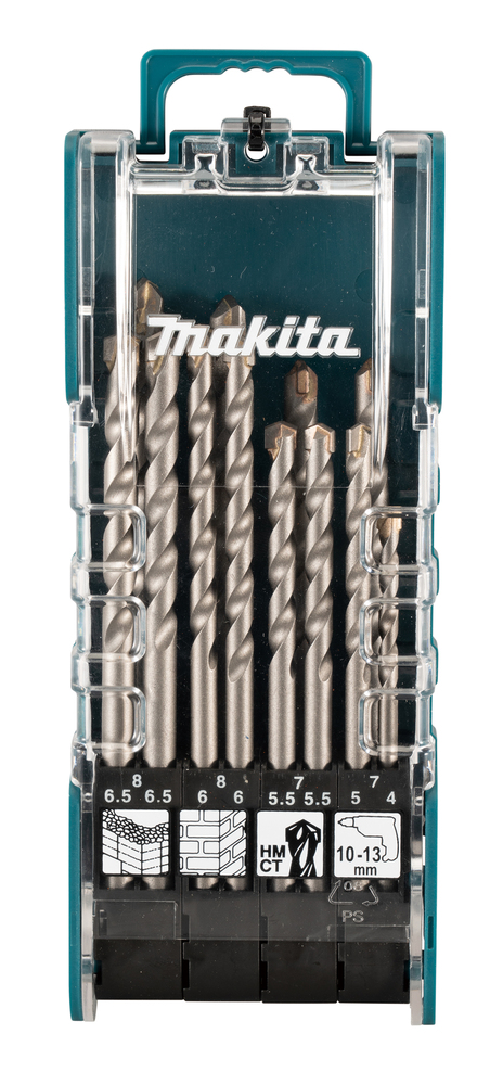 T C T Set de Brocas , 12 Piezas Makita D-73483 8 Mm 110 Mm perforación fijación
