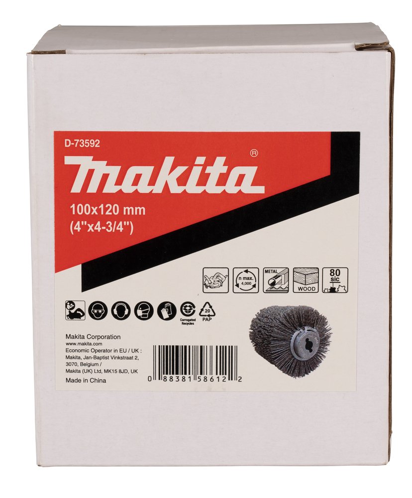 Rodillo de Nylon Makita D-73592 100 Mm 120 Mm abrasivo pulido - Imagen 4