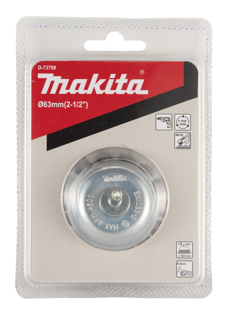 Copa Ondulada Latonada para Taladro 63 Mm, 0,5 Mm Makita D-73798 trabajo metal latón - Imagen 3