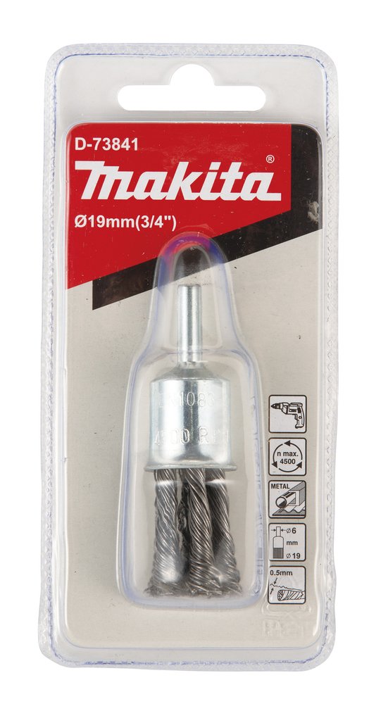 Cepillo de Acabado Latonado para Taladro, 19 Mm, 0,5 Mm Makita D-73841 trabajo metal latón - Imagen 3