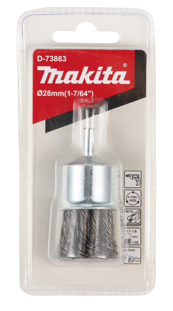 Cepillo de Acabado Latonado para Taladro, 28 Mm, 0,5 Mm Makita D-73863 trabajo metal latón - Imagen 3
