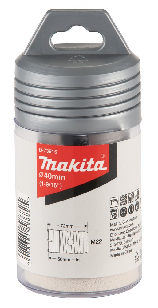 Broca de Corona para Sds-plus, 40 Mm Makita D-73916 72 Mm perforación fijación - Imagen 3