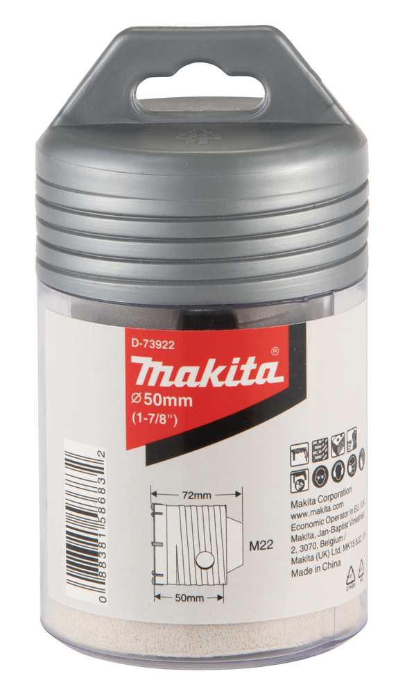 Broca de Corona para Sds-plus, 50 Mm Makita D-73922 72 Mm perforación fijación - Imagen 3