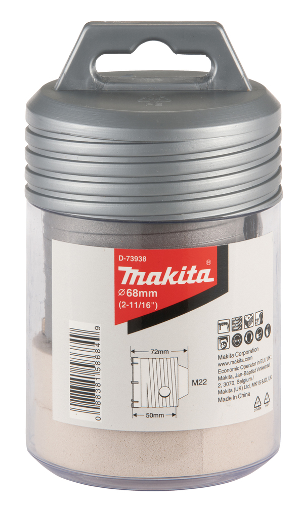 Broca de Corona para Sds-plus, 68 Mm Makita D-73938 72 Mm perforación fijación - Imagen 3