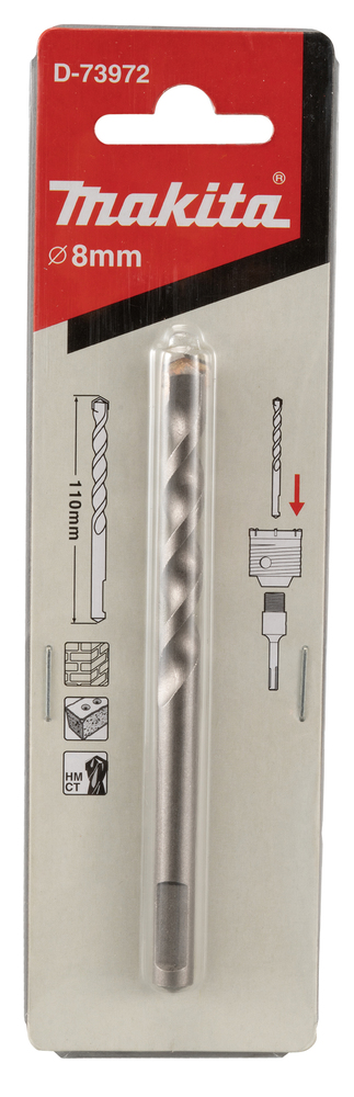 Broca de Centrado para Broca de Corona, 8 X 110 Mm Makita D-73972 8X110 Mm perforación fijación - Imagen 3