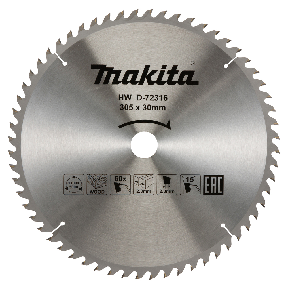 Disco Sierra Circular Makita D-74049 255X30 Mm 255 Mm corte