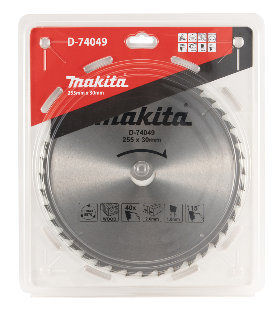 Disco Sierra Circular Makita D-74049 255X30 Mm 255 Mm corte - Imagen 3