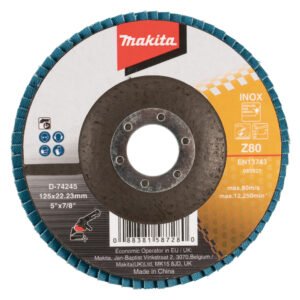 Disco de Láminas 125 X 22,23 Mm, Z80 Makita D-74245 125X22 Inox trabajo metal acero inoxidable