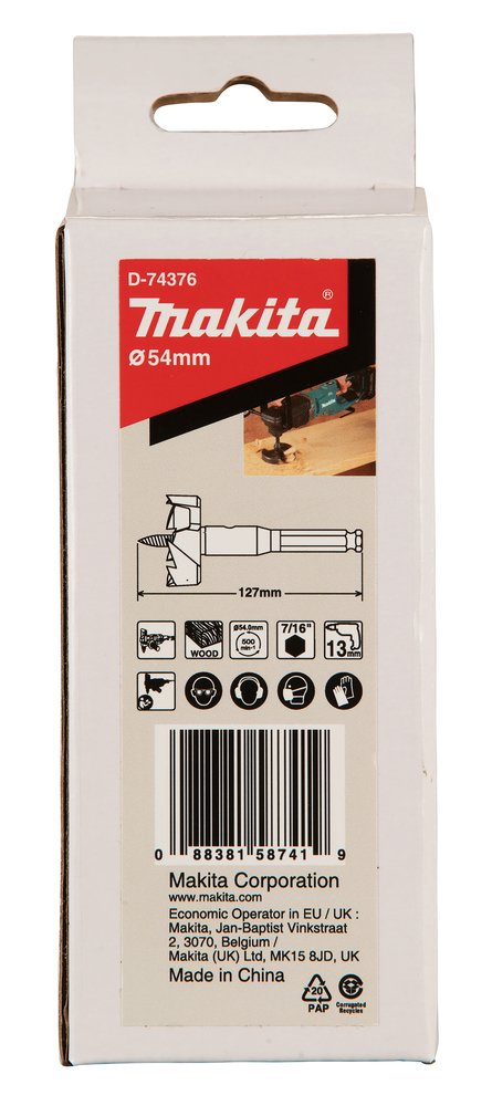 Broca Autoalimentada 54 X 127 Mm Makita D-74376 54X127 Mm perforación fijación - Imagen 3