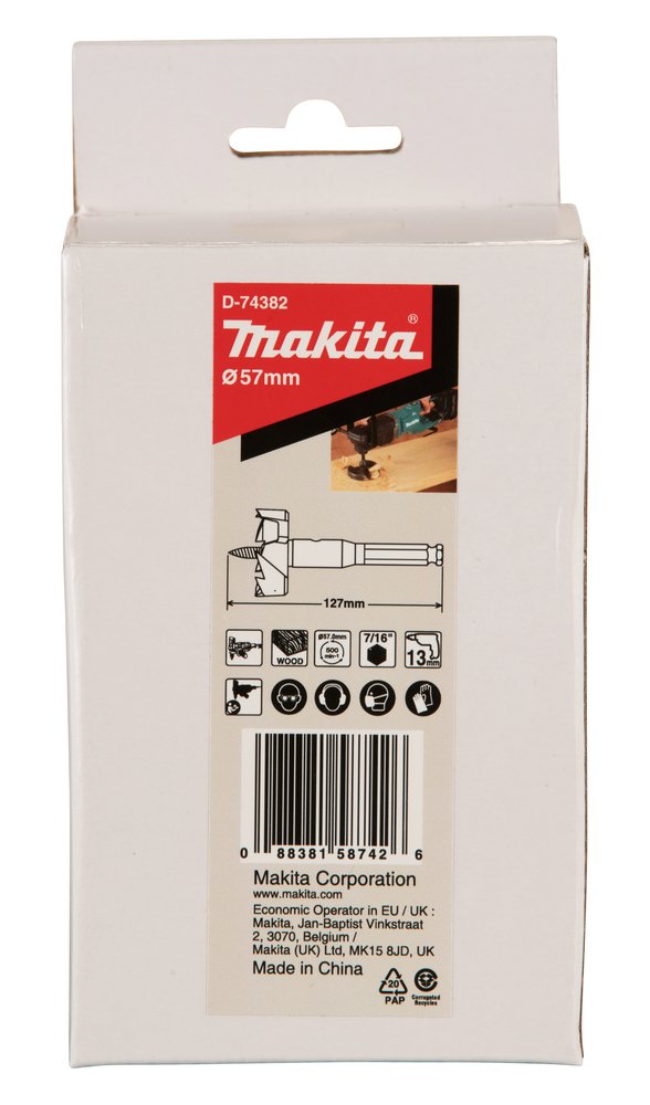 Broca Autoalimentada 57 X 127 Mm Makita D-74382 57X127 Mm perforación fijación - Imagen 3