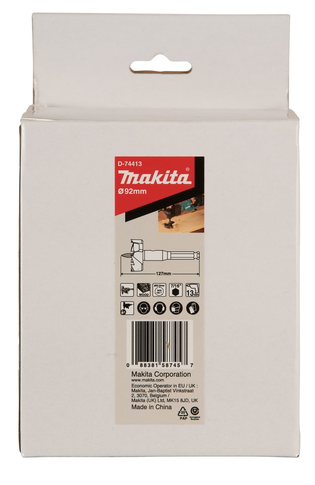 Broca Autoalimentada 92 X 127 Mm Makita D-74413 92X127 Mm perforación fijación - Imagen 3