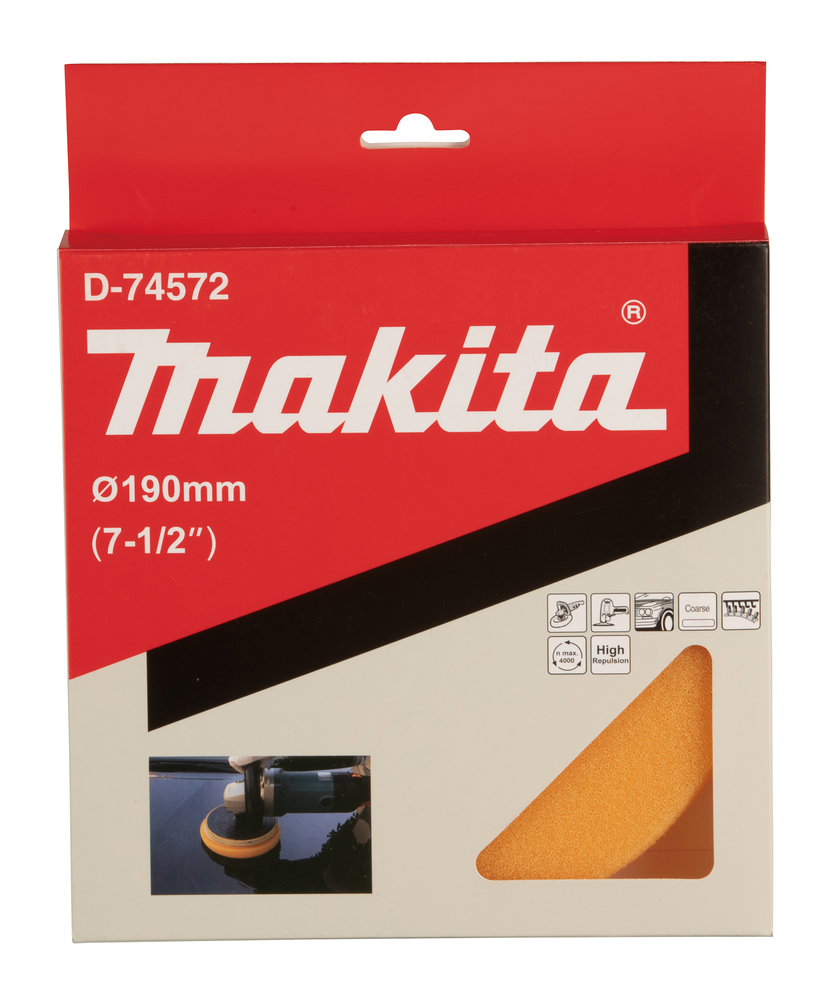 Plato de Esponja 190 Mm Makita D-74572 abrasivo pulido - Imagen 4
